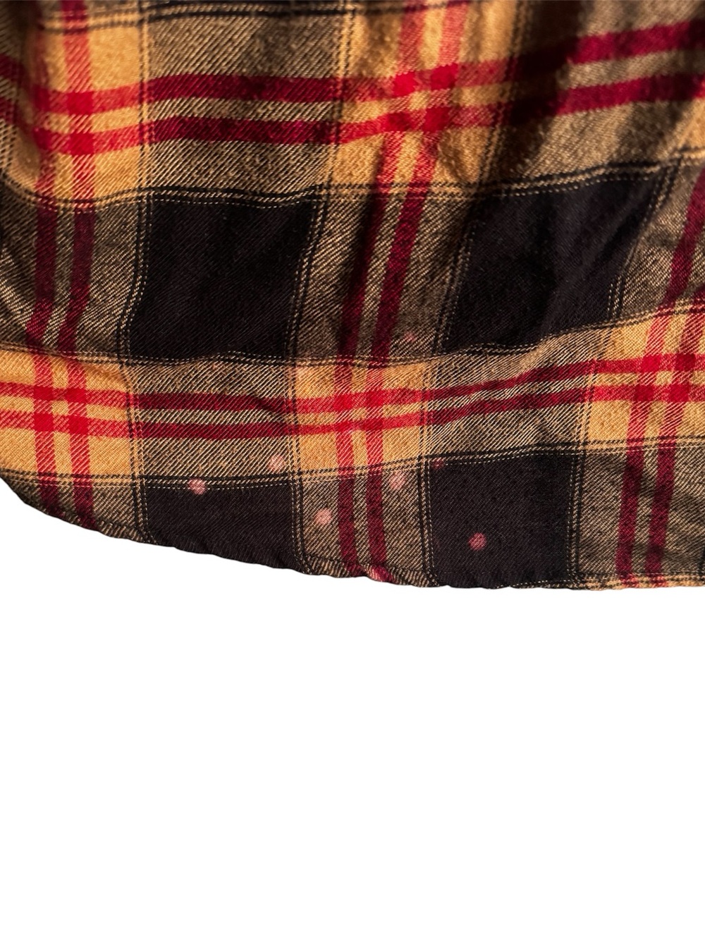 MAURICES Women's Plaid Tan Black & Red Button Front Shirt Size XL - Picture 4 of 5